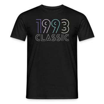 30 ans né en 1993 rétro 30e anniversaire - T-shirt homme - noir - Devant - AI Model Male 178 light (178cm)