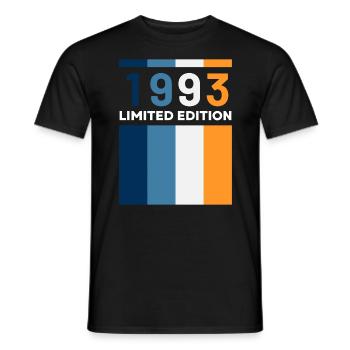 30 ans né en 1993 rétro 30e anniversaire - T-shirt homme - noir - Devant - AI Model Male 178 light (178cm)