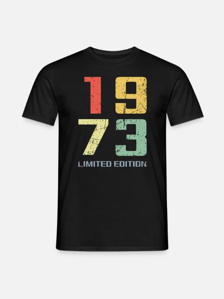 50 lat urodzonych 1973 retro 50. urodziny - T-shirt męski - czarny
