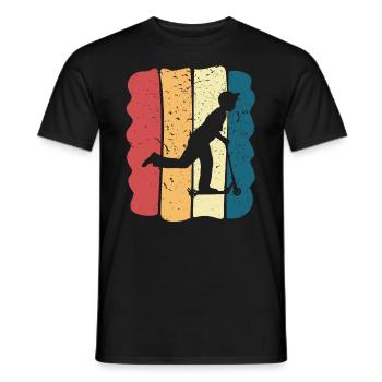 Scooter Stunt Scooter for Kids Retro - Men's T-Shirt - black - Front - AI Model Male 178 light (178cm)