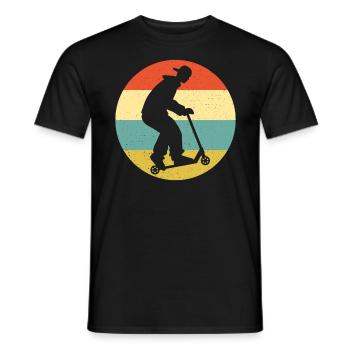 Scooter Stunt Scooter for Kids Retro - Men's T-Shirt - black - Front - AI Model Male 178 light (178cm)