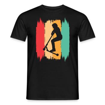 Scooter Stunt Scooter for Kids Retro - Men's T-Shirt - black - Front - AI Model Male 178 light (178cm)