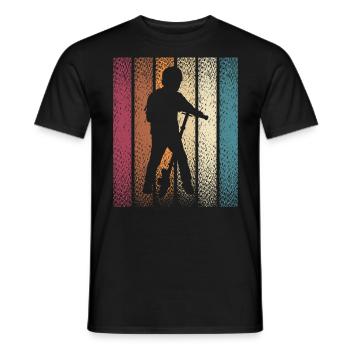 Scooter Stunt Scooter for Kids Retro - Men's T-Shirt - black - Front - AI Model Male 178 light (178cm)