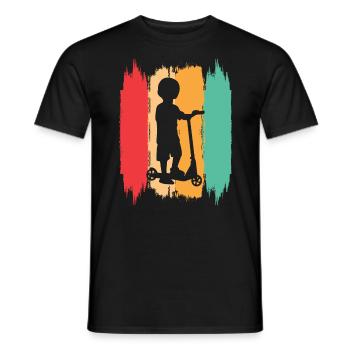 Scooter Stunt Scooter for Kids Retro - Men's T-Shirt - black - Front - AI Model Male 178 light (178cm)