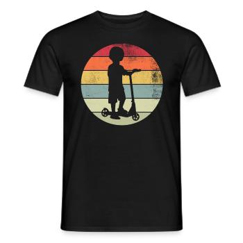 Scooter Stunt Scooter for Kids Retro - Men's T-Shirt - black - Front - AI Model Male 178 light (178cm)