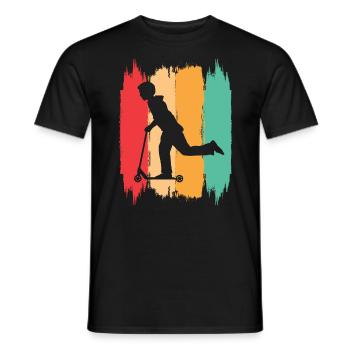 Scooter Stunt Scooter for Kids Retro - Men's T-Shirt - black - Front - AI Model Male 178 light (178cm)
