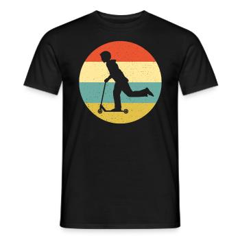 Scooter Stunt Scooter for Kids Retro - Men's T-Shirt - black - Front - AI Model Male 178 light (178cm)