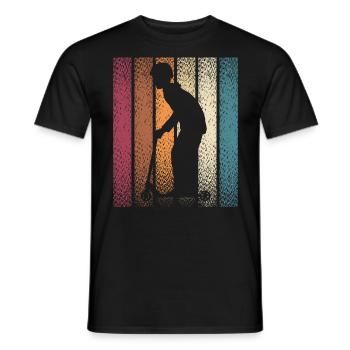Scooter Stunt Scooter for Kids Retro - Men's T-Shirt - black - Front - AI Model Male 178 light (178cm)