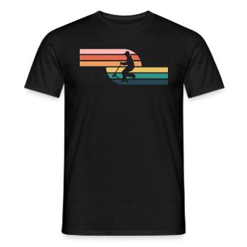 Scooter Stunt Scooter for Kids Retro - Men's T-Shirt - black - Front - AI Model Male 178 light (178cm)