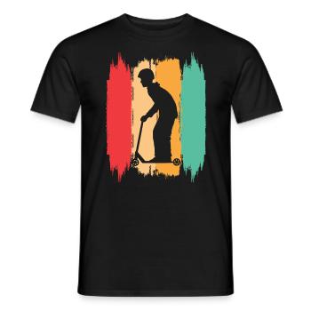 Scooter Stunt Scooter for Kids Retro - Men's T-Shirt - black - Front - AI Model Male 178 light (178cm)