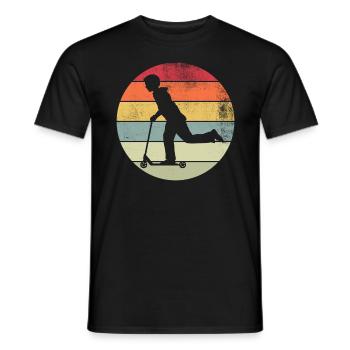 Scooter Stunt Scooter for Kids Retro - Men's T-Shirt - black - Front - AI Model Male 178 light (178cm)