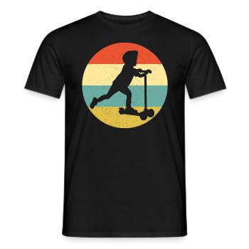 Scooter Stunt Scooter for Kids Retro - Men's T-Shirt - black - Front - AI Model Male 178 light (178cm)