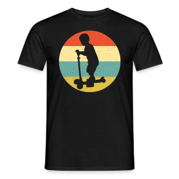 Scooter Stunt Scooter for Kids Retro - Men's T-Shirt - black - Front - AI Model Male 178 light (178cm)