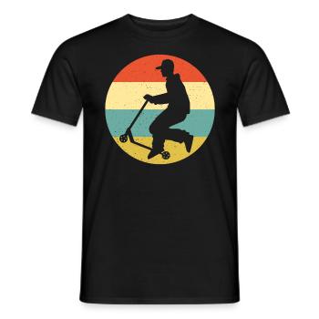 Scooter Stunt Scooter for Kids Retro - Men's T-Shirt - black - Front - AI Model Male 178 light (178cm)