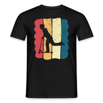 Scooter Stunt Scooter for Kids Retro - Men's T-Shirt - black - Front - AI Model Male 178 light (178cm)