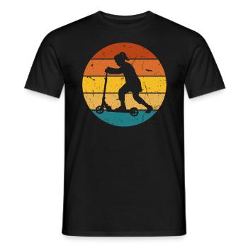 Scooter Stunt Scooter for Kids Retro - Men's T-Shirt - black - Front - AI Model Male 178 light (178cm)