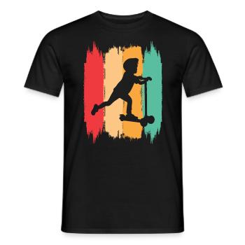 Scooter Stunt Scooter for Kids Retro - Men's T-Shirt - black - Front - AI Model Male 178 light (178cm)