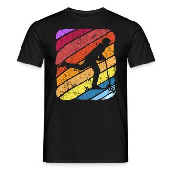 Scooter Stunt Scooter for Kids Retro - Men's T-Shirt - black - Front - AI Model Male 178 light (178cm)