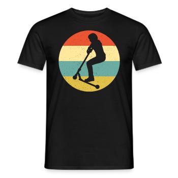 Scooter Stunt Scooter for Kids Retro - Men's T-Shirt - black - Front - AI Model Male 178 light (178cm)