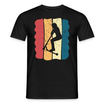 Scooter Stunt Scooter for Kids Retro - Men's T-Shirt - black - Front - AI Model Male 178 light (178cm)
