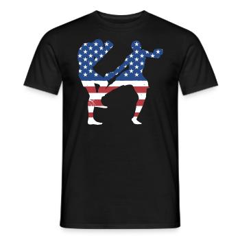 Sport Us Flag MMA - Männer T-Shirt - Schwarz - Vorne - AI Model Male 178 light (178cm)