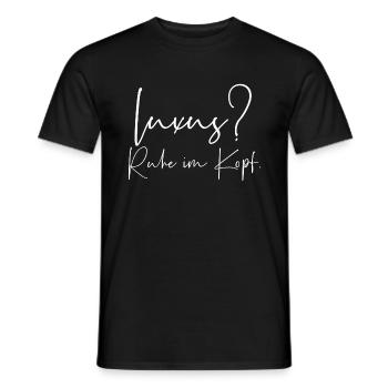 Luxus Ruhe im Kopf - Männer T-Shirt - Schwarz - Vorne - AI Model Male 178 light (178cm)