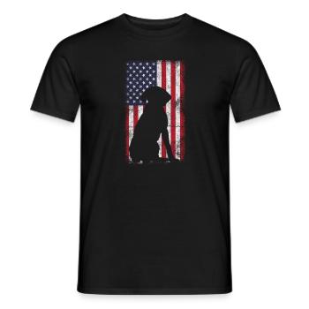 Labrador USA - Men's T-Shirt - black - Front - AI Model Male 178 light (178cm)