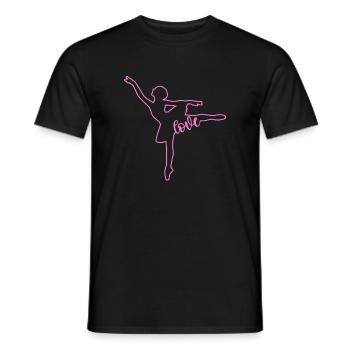 Ballet Ballerine Ballet Danseuse Danse Cadeau - T-shirt homme - noir - Devant - AI Model Male 178 light (178cm)