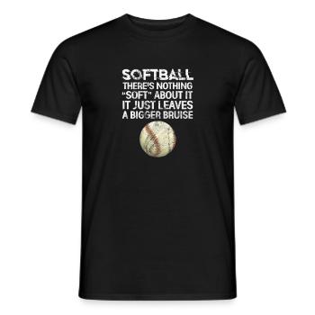 Softball - T-shirt homme - noir - Devant - AI Model Male 178 light (178cm)