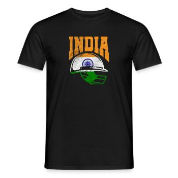 Cricket Indien Sport Cricketschläger Team Geschenk - Männer T-Shirt - Schwarz - Vorne - AI Model Male 178 light (178cm)