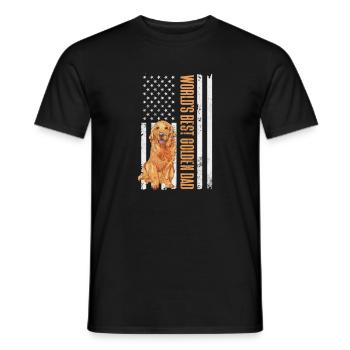 Golden Retriever - Männer T-Shirt - Schwarz - Vorne - AI Model Male 178 light (178cm)