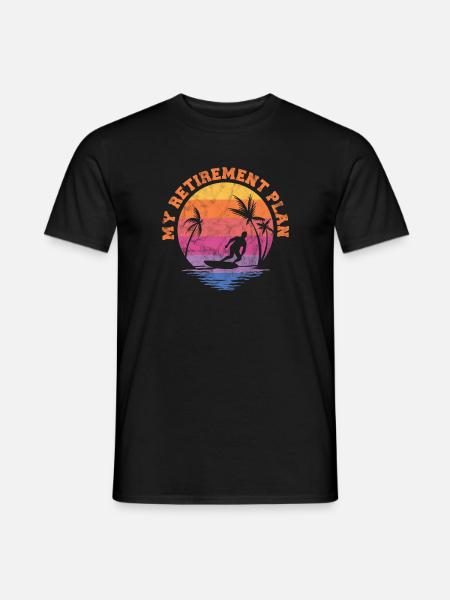 Ruhestand Surfen - Männer T-Shirt - Schwarz
