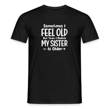 Older sister - Men's T-Shirt - black - Front - AI Model Male 178 light (178cm)