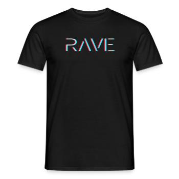 Techno Rave Festival Electro Music Raver - T-shirt homme - noir - Devant - AI Model Male 178 light (178cm)
