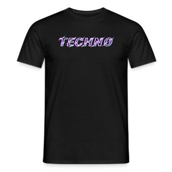 Techno Rave Festival Electro Musik Raver - Männer T-Shirt - Schwarz - Vorne - AI Model Male 178 light (178cm)