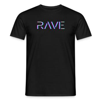 Techno Rave Festival Electro Musik Raver - Männer T-Shirt - Schwarz - Vorne - AI Model Male 178 light (178cm)