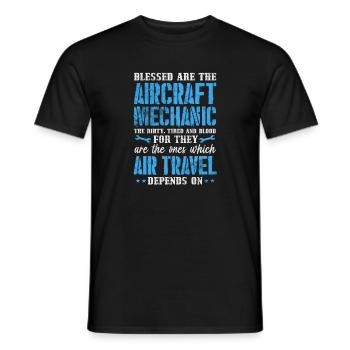 Mécanicien d’avion Aviation Cadeau d’avion - T-shirt homme - noir - Devant - AI Model Male 178 light (178cm)