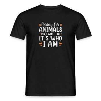 Animal Rescue Animal Rights Animal Love Pet Gift - T-shirt homme - noir - Devant - AI Model Male 178 light (178cm)
