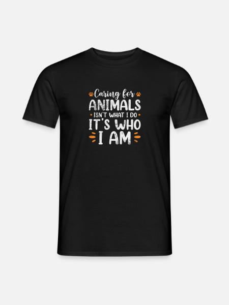 Tierrettung Tierrechte Tierliebe Haustier Geschenk - Männer T-Shirt - Schwarz
