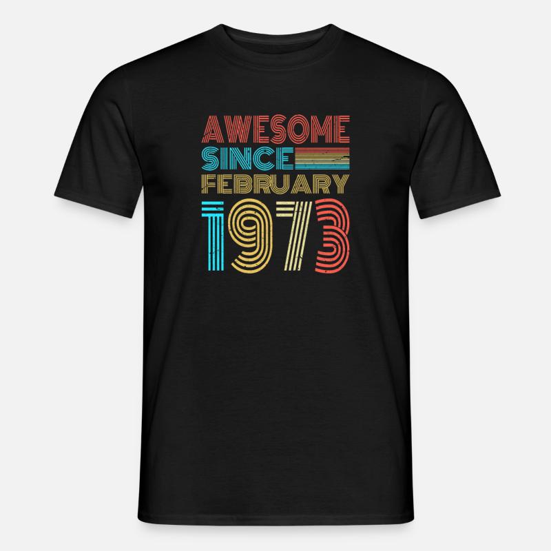 Februar 1973 - Männer T-Shirt - Schwarz