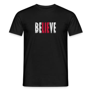 Atheist Atheism Anti Religion God Gift - Men's T-Shirt - black - Front - AI Model Male 178 light (178cm)