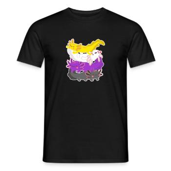 Axolotl - T-shirt homme - noir - Devant - AI Model Male 178 light (178cm)