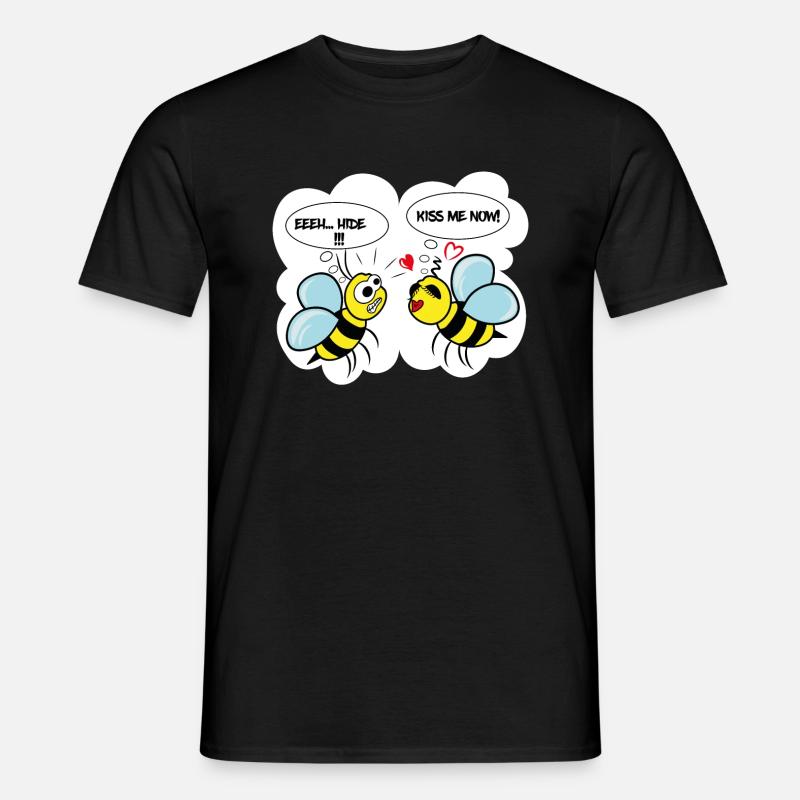 Comic-Biene - Männer T-Shirt - Schwarz
