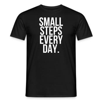 Des petits pas chaque jour - T-shirt homme - noir - Devant - AI Model Male 178 light (178cm)