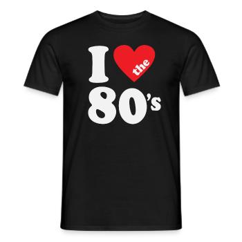 Jeg elsker 80'erne Retro Carnival 80s Theme Party - Mænd T-shirt - sort - Foran - AI Model Male 178 light (178cm)