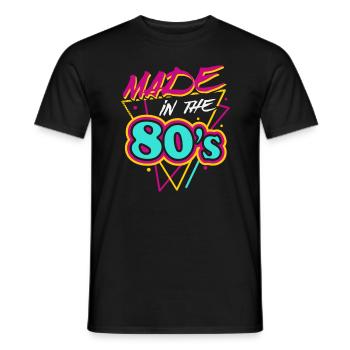 Made In The 80s Retro Carnival 80s Theme Party - T-shirt homme - noir - Devant - AI Model Male 178 light (178cm)