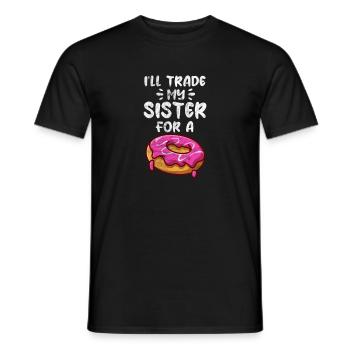 Soeur Frère Frères et sœurs Cadeau de famille - T-shirt homme - noir - Devant - AI Model Male 178 light (178cm)