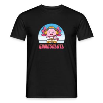 Axolotl - T-shirt homme - noir - Devant - AI Model Male 178 light (178cm)