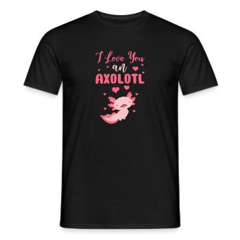 Axolotl - T-shirt homme - noir - Devant - AI Model Male 178 light (178cm)