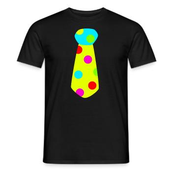Clown Costume Carnival Carnival - Men's T-Shirt - black - Front - AI Model Male 178 light (178cm)